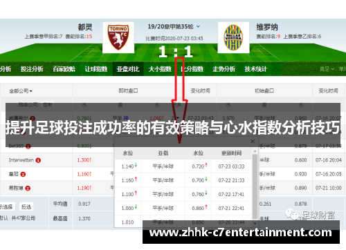 提升足球投注成功率的有效策略与心水指数分析技巧